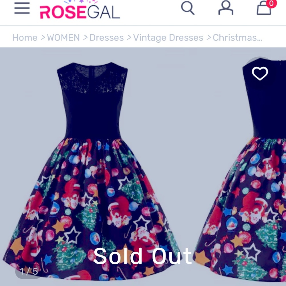 Rosegal retro style Christmas dress